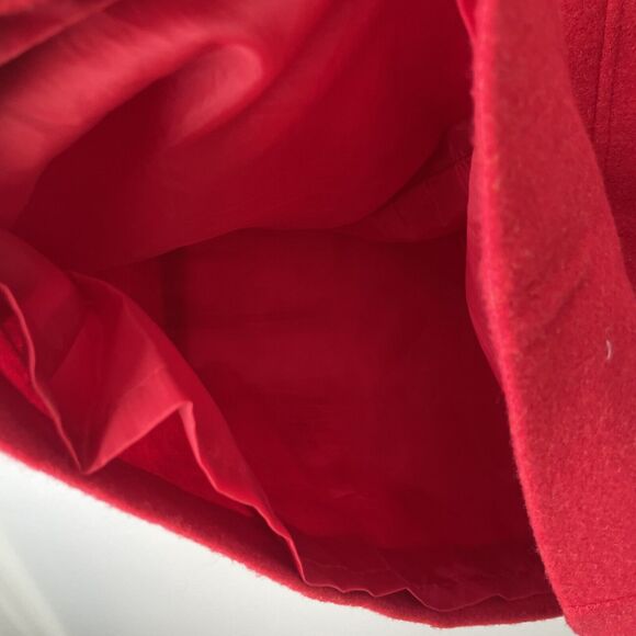 Talbots Wool Blend Red Womens Skirt Size 14 Petite Academia Career - Picture 6 of 8